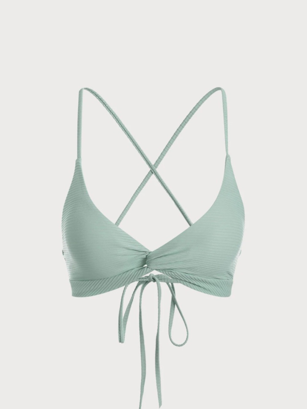 BERLOOK Ribbed Light Sage Bikini Set NEW medium